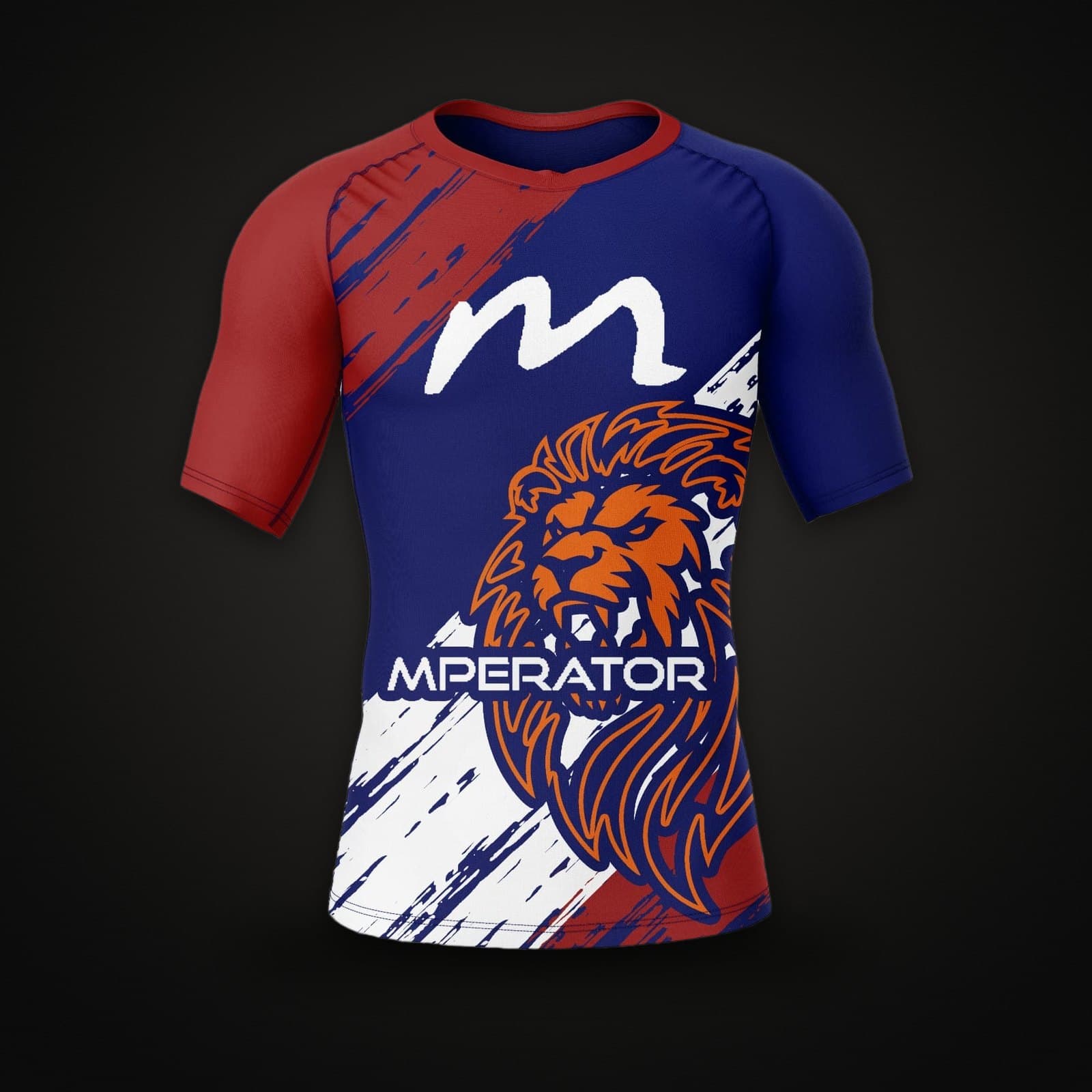 Rashguard Signature in lion blauw